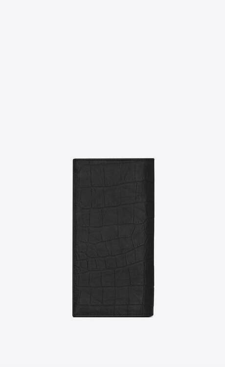 fermasoldi ysl|portafogli fermasoldi saint laurent nero in coccodrillo stampato a .